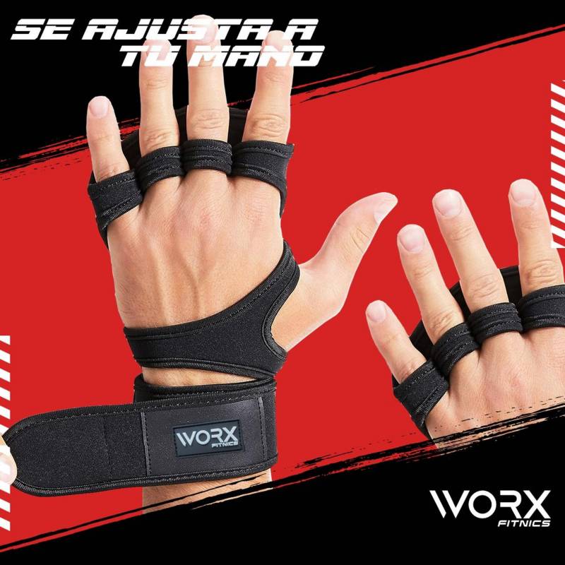 Guantes Gym Deporte Gimnasio Mujer Hombre Crossfit Negro L