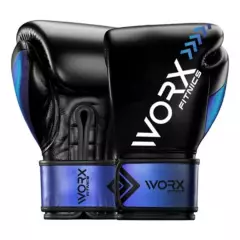 WORX - Guantes De Boxeo Worx Profesional Entrenamiento Kick Boxing - Azul - 14oz