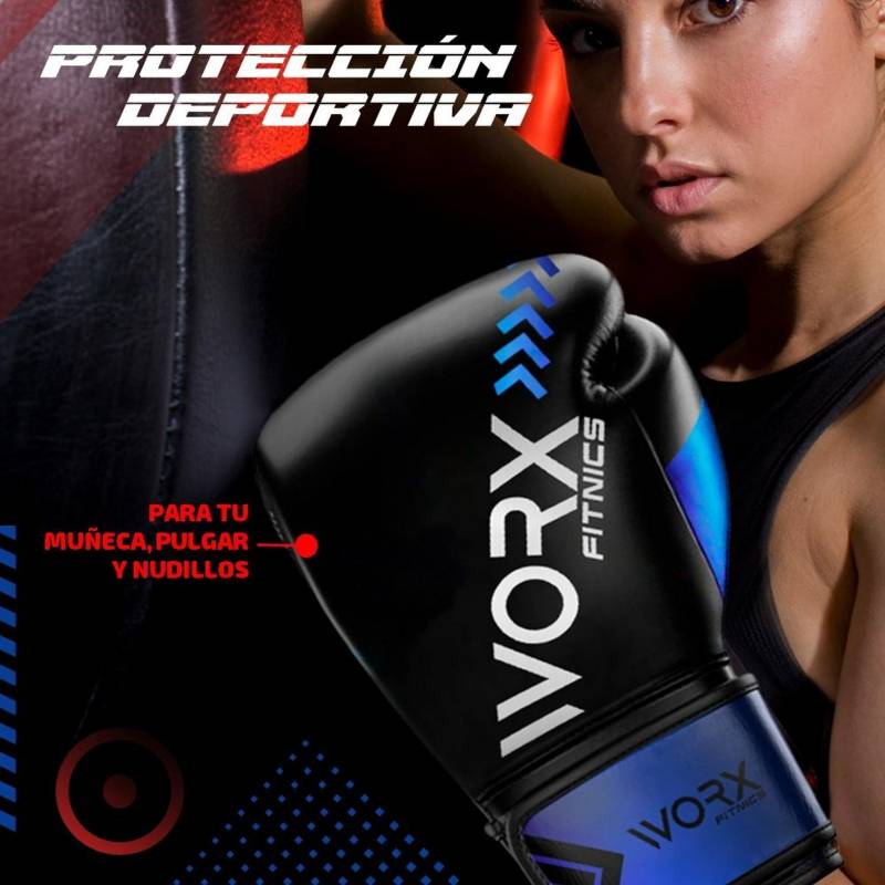 Kit Combo Par Guantes Boxeo + Protector Bucal. Mma Kick