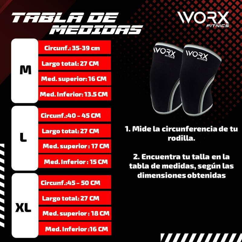 Rodillera Deportiva Worx Compresion Ejercicio Crossfit WORX