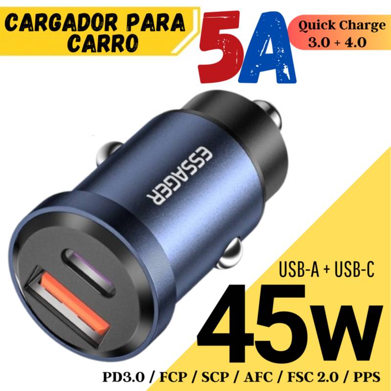 Comprar Cargador Usb C Carga rápida PD3.0 45W