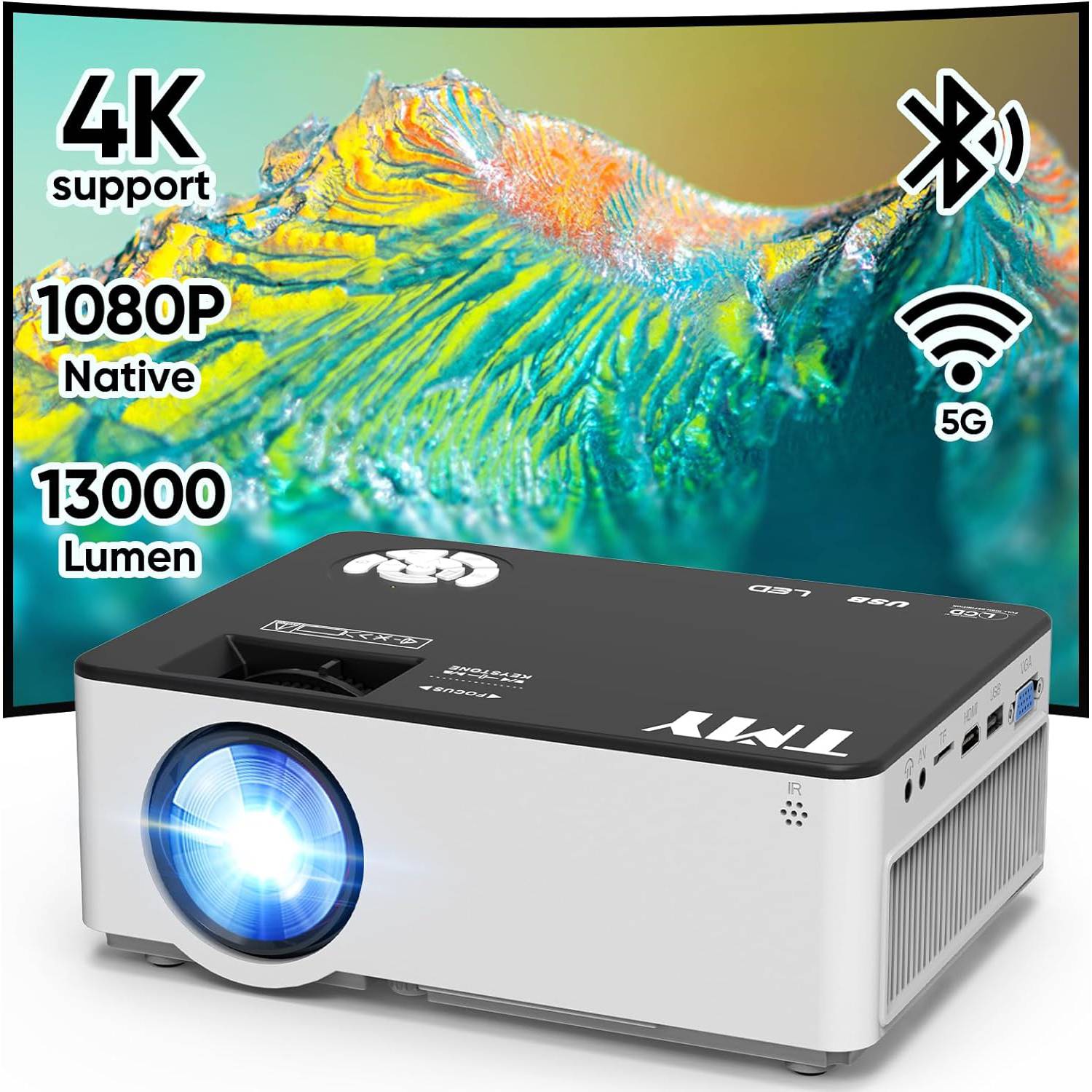 Proyector Full HD 1080p VTA 6000 lm conexión WiFi