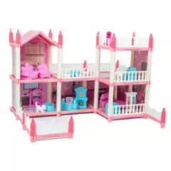 MONKEY BRANDS - Juguete casa de muñecas encajarble dos pisos