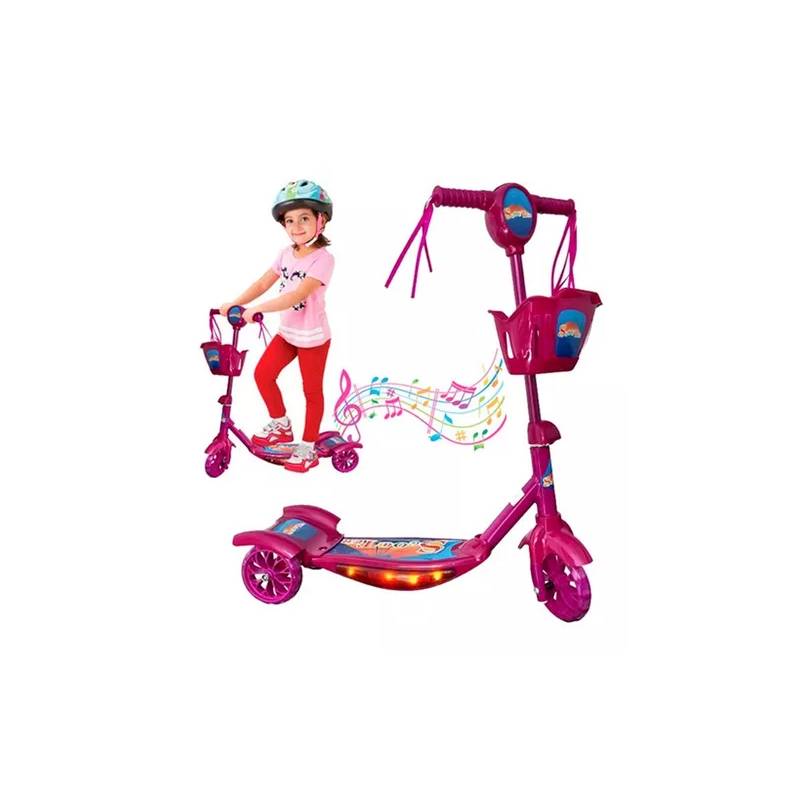 Monopatin scooter para niña moderna con luces led modelo 2021 GENERICO