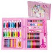 Kit De Colores 208 Piezas Juego Arte Y Dibujo Creativo Rosa. GENERAL