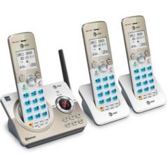 AT AND T - Teléfono Inalámbrico con Bluetooth Triple 3 Piezas  AT&T -Gris-
