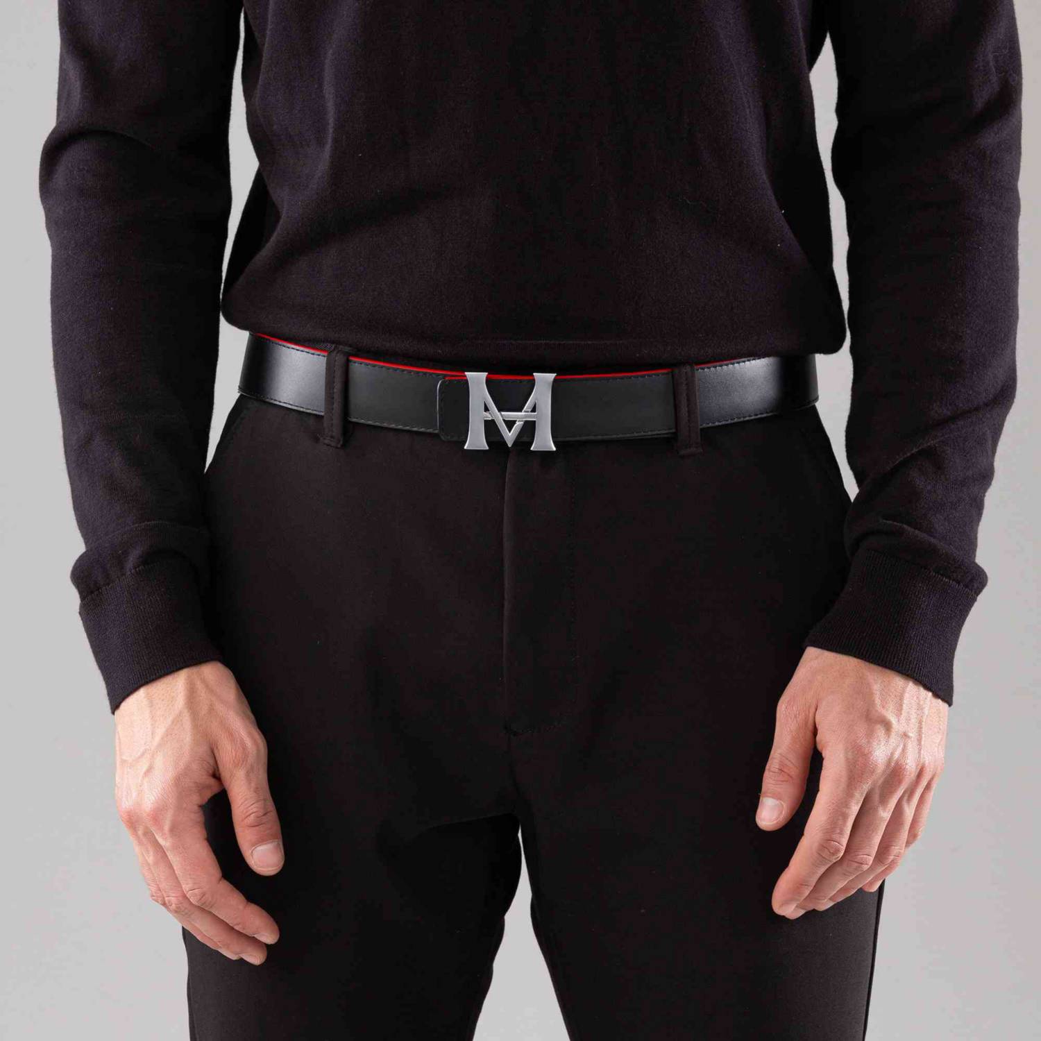 Cinturon hombre casual monograma doble faz 3.5 cm militar-toffe -  mariohernandezus