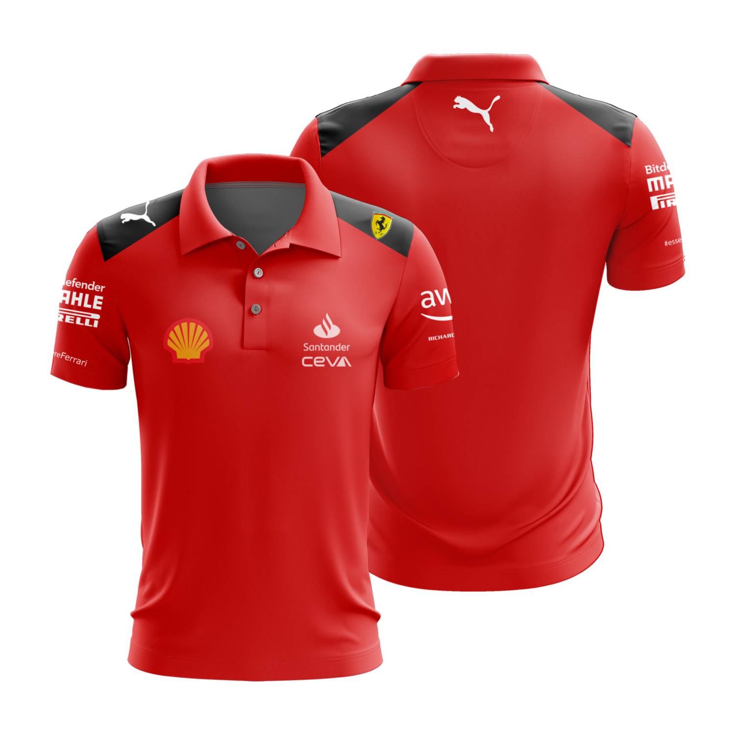 Camiseta Tipo Polo Para Hombre Formula 1 Ferrari GENERICO