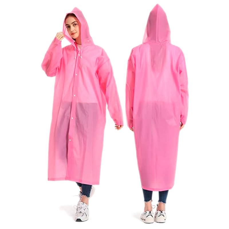 Impermeable de tormenta de cuerpo completo para mujer en color rosa - Capa  de lluvia suelta de ajuste holgado para una protección y comodidad máximas