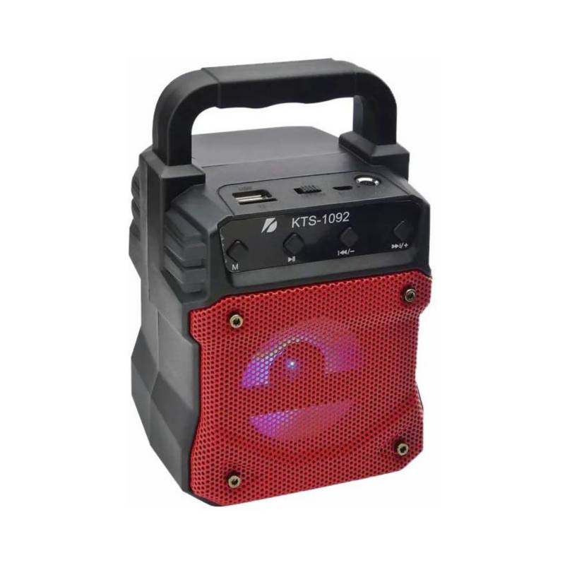 GENERICO Radio Reloj Despertador Digital Parlante Bluetooth Rojo