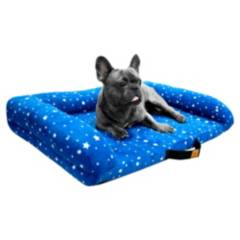 PRIMORDIAL - Cama tipo sofá azul pequeña para mascotas 200422