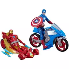 DISNEY - Figura y vehículo 2pk marvel avengers titan heroes series