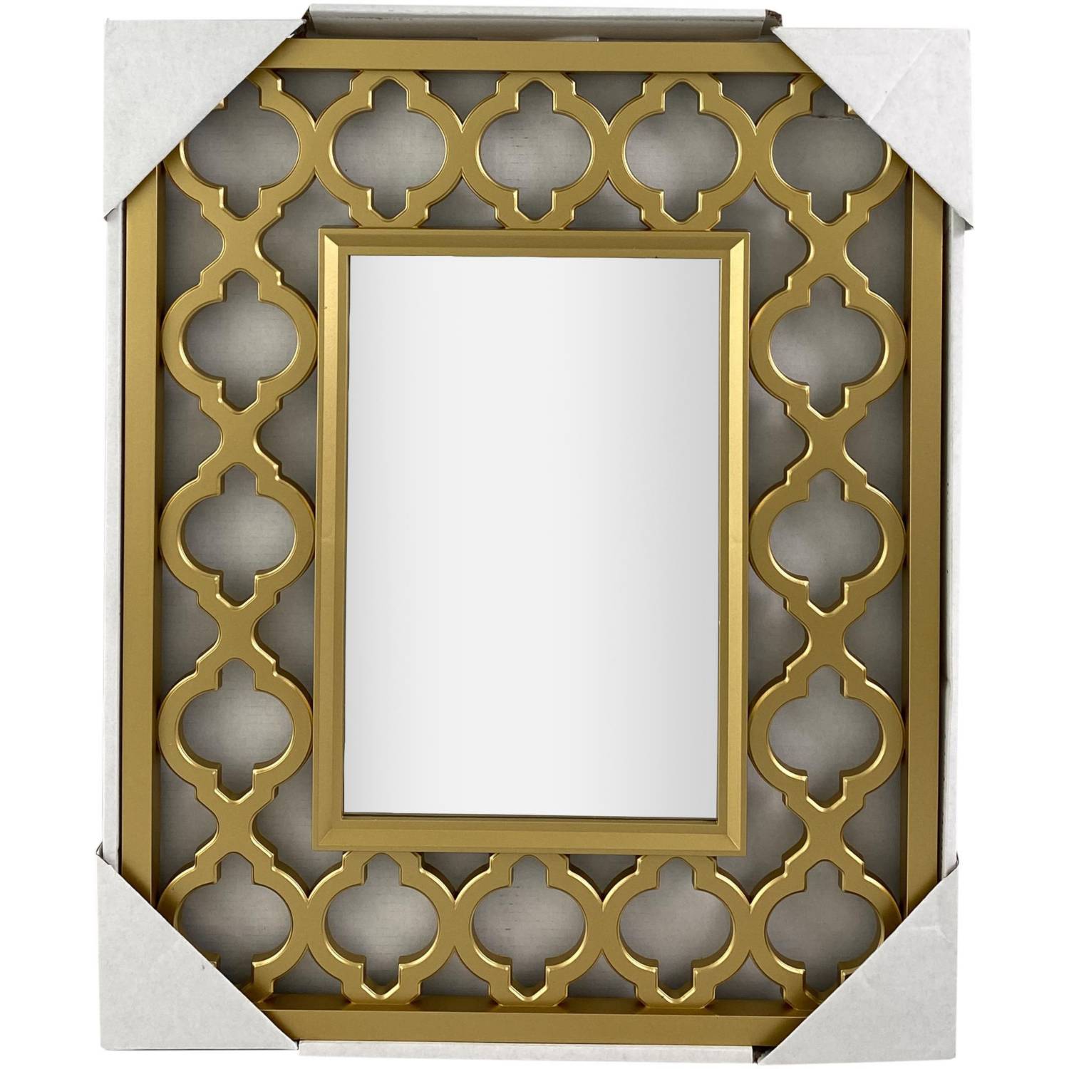 Espejo de pared Marco metal dorado 60 x 60 cm