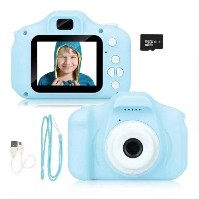 Mini Cámara Digital Portátil Infantil Azul MBO-MCF32BL