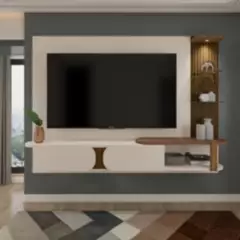 BERTOLINI - Panel Mueble de TV 70 Luxury Incluye Soporte TV Y Luces LED