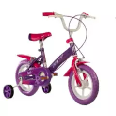 GW - Bicicleta Infantil GW Bugs Con Auxiliares Rin 12 Morada
