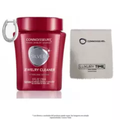 LUXURY TIME - CONNOISSEURS Kit Liquido Limpiador Plata y Paño