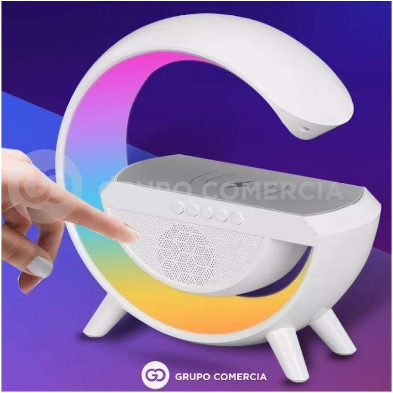 Lámpara RGB Parlante Bluetooth Cargador Inalámbrico 3 En 1 Modelo BT23