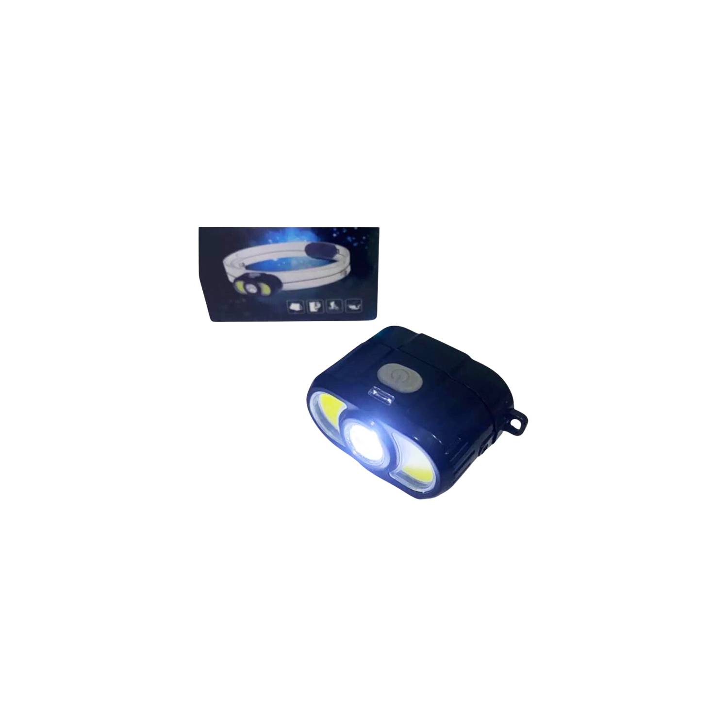 Linterna Led Recargable Cabeza Bicicleta Camping Luces