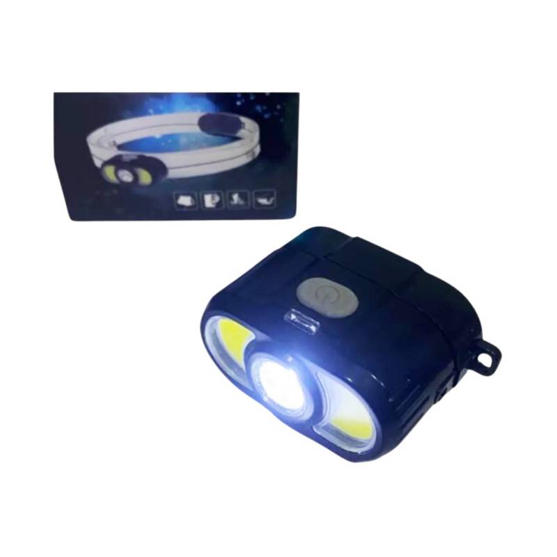 Linterna Led Recargable Cabeza Bicicleta Camping Luces