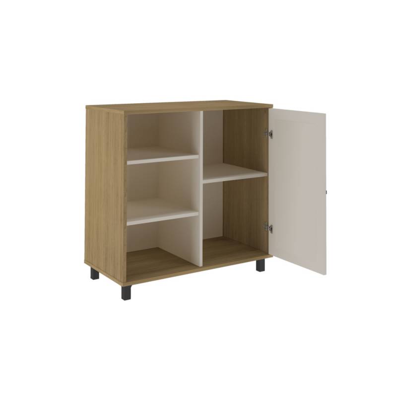 Mueble para TV Moderno 75 en MPD 200cm Roble Y Grafito BERTOLINI