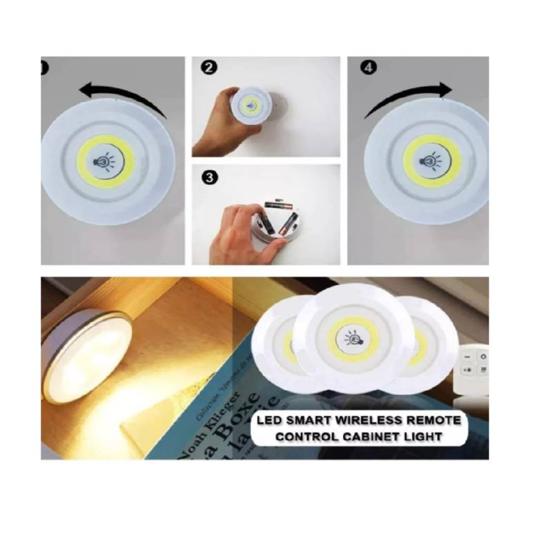 Lámparas Luz Led X3 Portátil Inalambricas Adhesivas control GENERICO