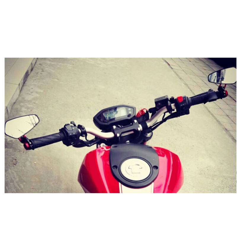 Espejos Cafe Racer Retrovisores Ovalados Antireflejo - Moto Repuestos