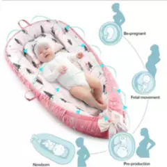 CARER SPARK - Nido o Cuna Portátil Para Bebé Rosa Algodón Suave
