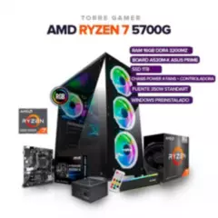 AMD - TORRE GAMER RYZEN 7 5700G/ 16GB RAM /1TB SSD/ BOARD A520M