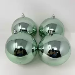 BURICA - Bolas Brillantes 10cmx 4pc Verde Menta