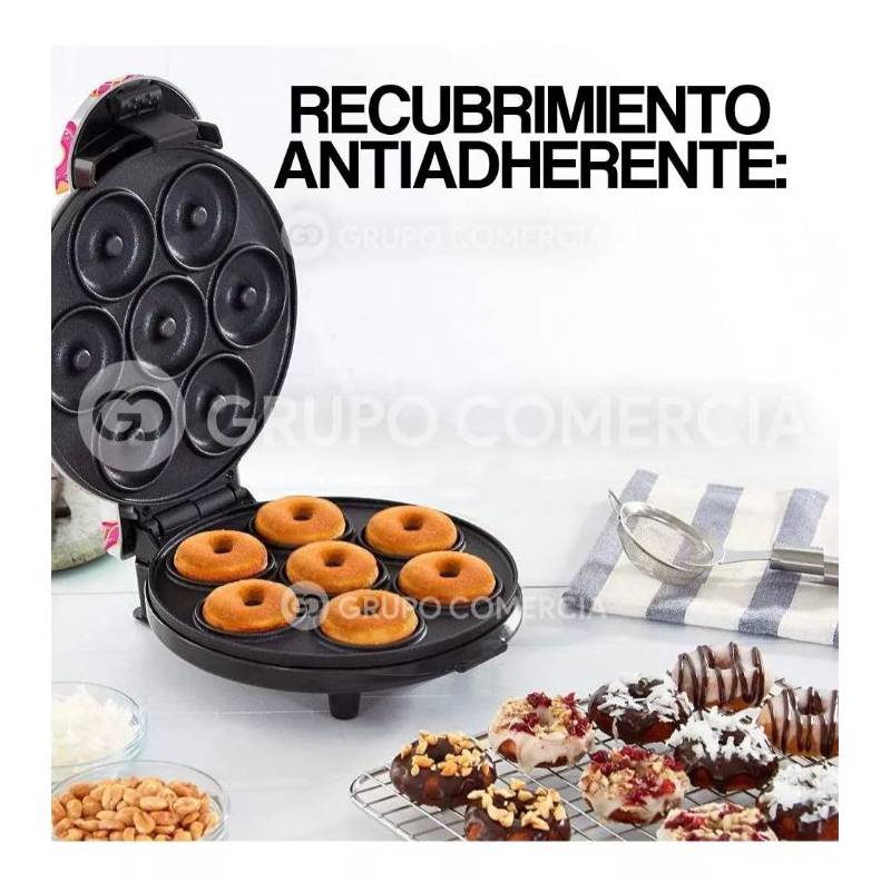 Maquina Para 7 Mini Donas Rosquilla Antiadherente Donuts Sok