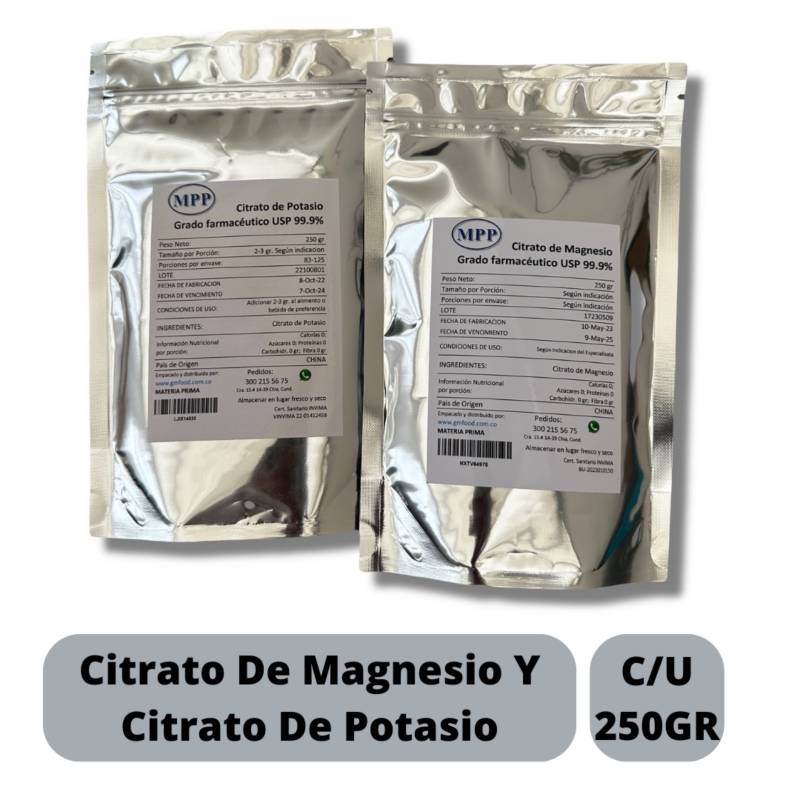 Citrato De Magnesio Y Potasio 250gr Generico 8459