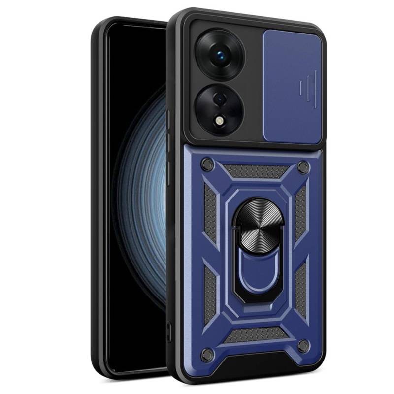 Funda Case Protector Cámara Slider Compatible Oppo A78 4G Azul