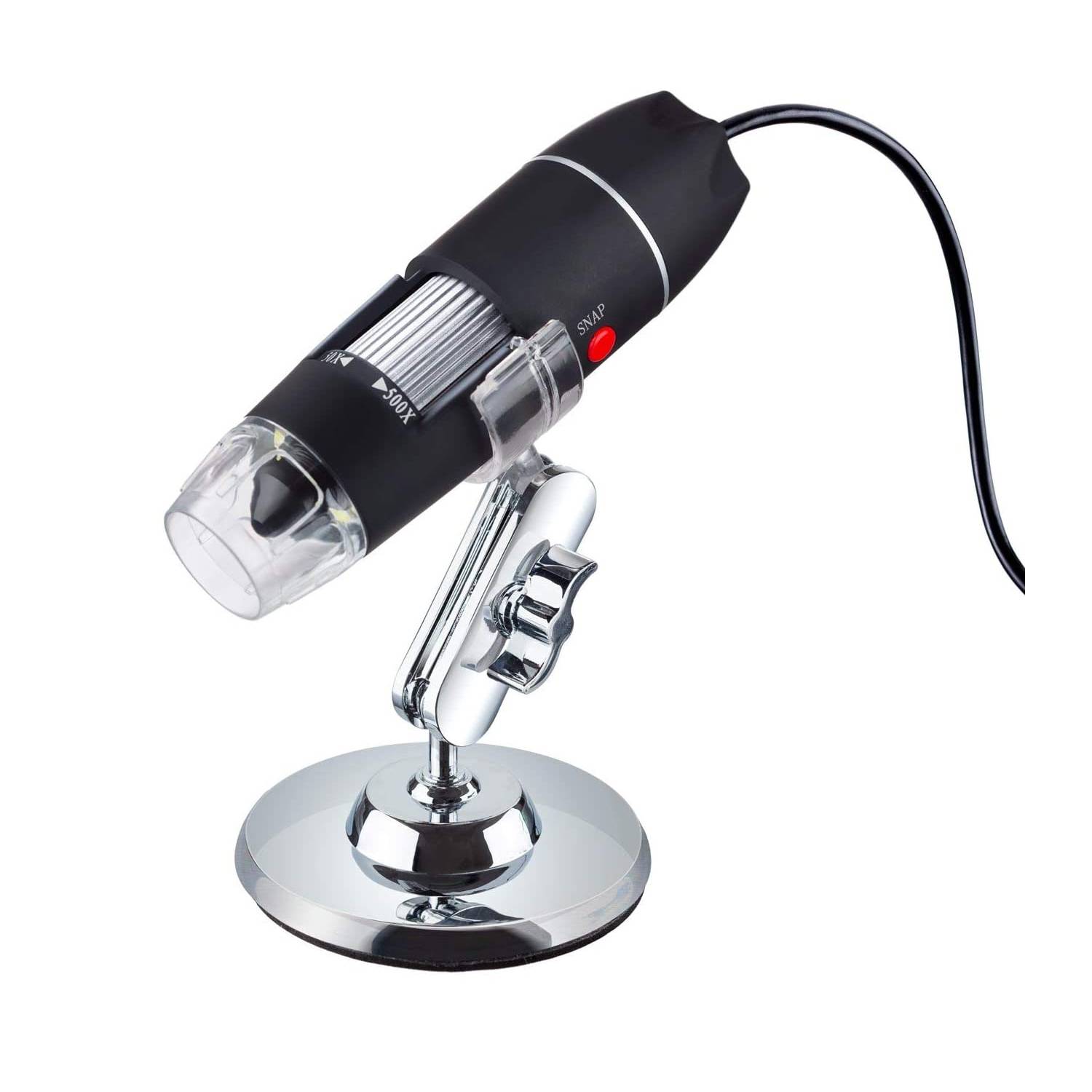 Microscopio USB con Luz 500X graduable luz led otg celular