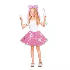 GENERICO - Disfraz Princesa Helada Accesorios Halloween Niñas  OF-701