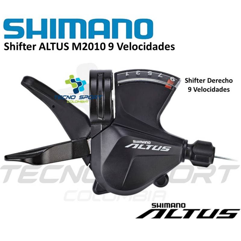 Shifter shimano altus m2000 palanca cambio 3 x 9v bicicleta