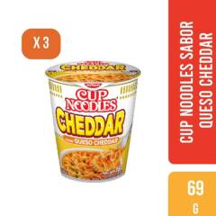 NISSIN - Cup Noodles sabor Queso Cheddar 69Gr pack x3 unidades