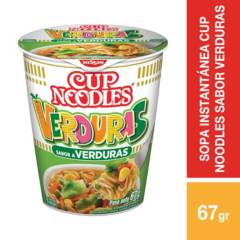 NISSIN - Sopa Instantánea Cup Noodles sabor Verduras - 67 Gr