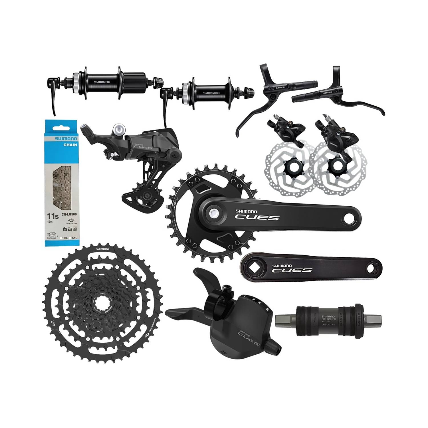 Grupo Shimano Cues U4000 9v Monoplato Hidraulico Bicicleta SHIMANO