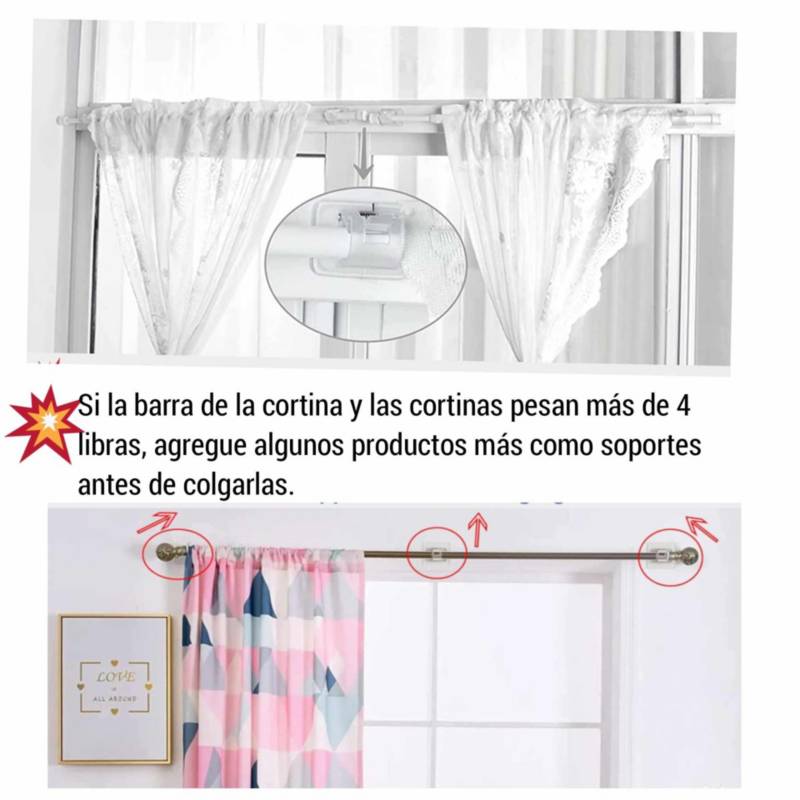 Barras y soportes para cortinas tradicionales