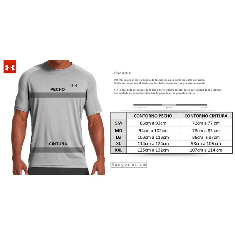 Camiseta Under Armour Tech 2.0 SS Hombre Naranja