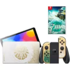 NINTENDO - Nintendo switch oled edicion zelda + juego zelda tears of the kingdom