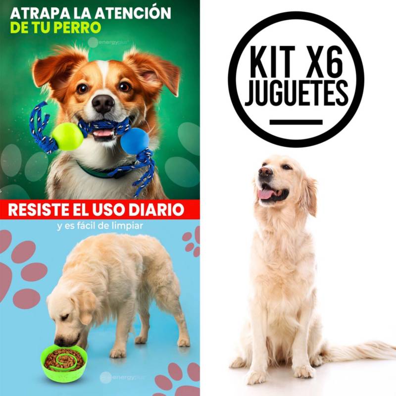 Kit x8 Juguetes Interactivos para Perros: Salud y Diversión