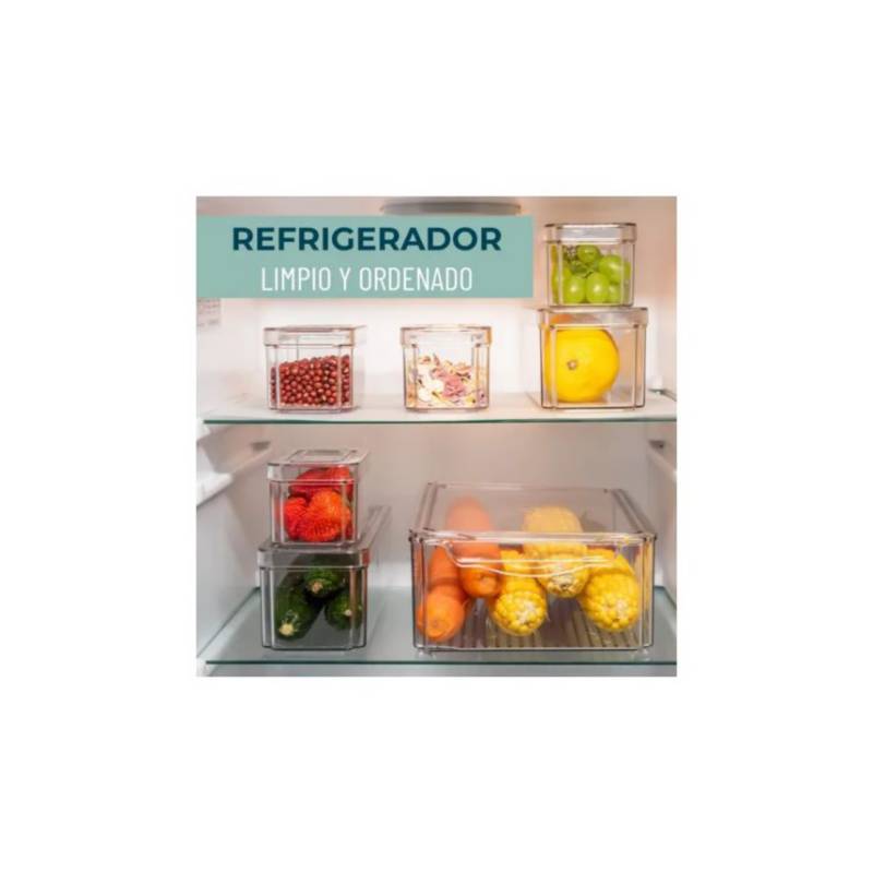 Organizador Nevera Cocina Set 7 Contenedores Con Tapa