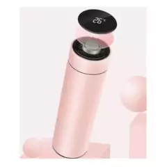 SHENGSHOU - Termo Digital Acero Inoxidable Inteligente 500ml Color Rosa