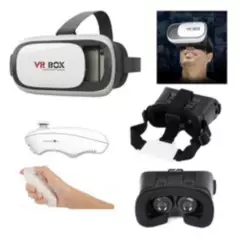 GENERICO - Gafas De Realidad Virtual Aumentada 3D VR BOX  Control Bluetooth