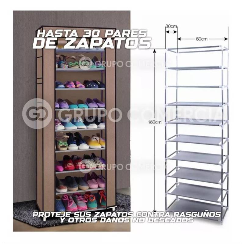 Organizador Zapatos En Tela Diseño Torre Zapatero Armable GENERICO