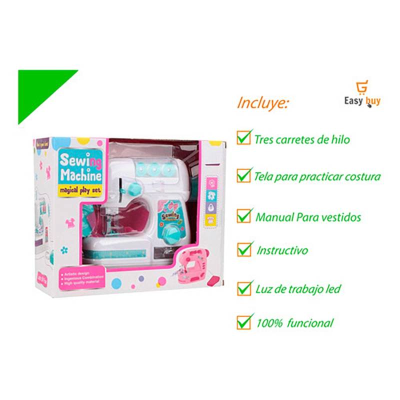 Mini Maquina Coser Niña Juguete Set Costura Sewing Machine