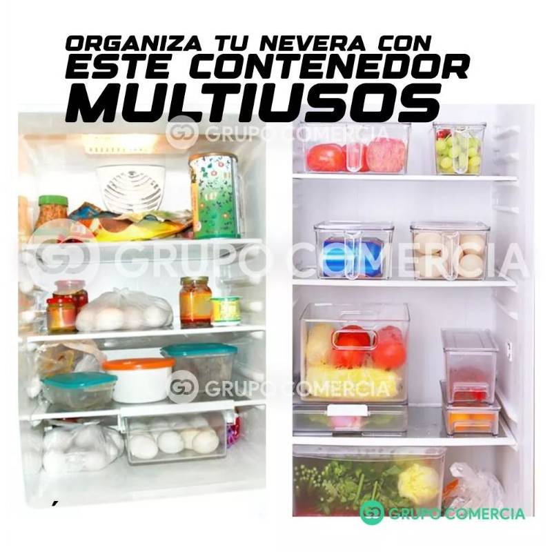 Organizador Nevera Cocina Set 7 Contenedores Con Tapa GENERICO