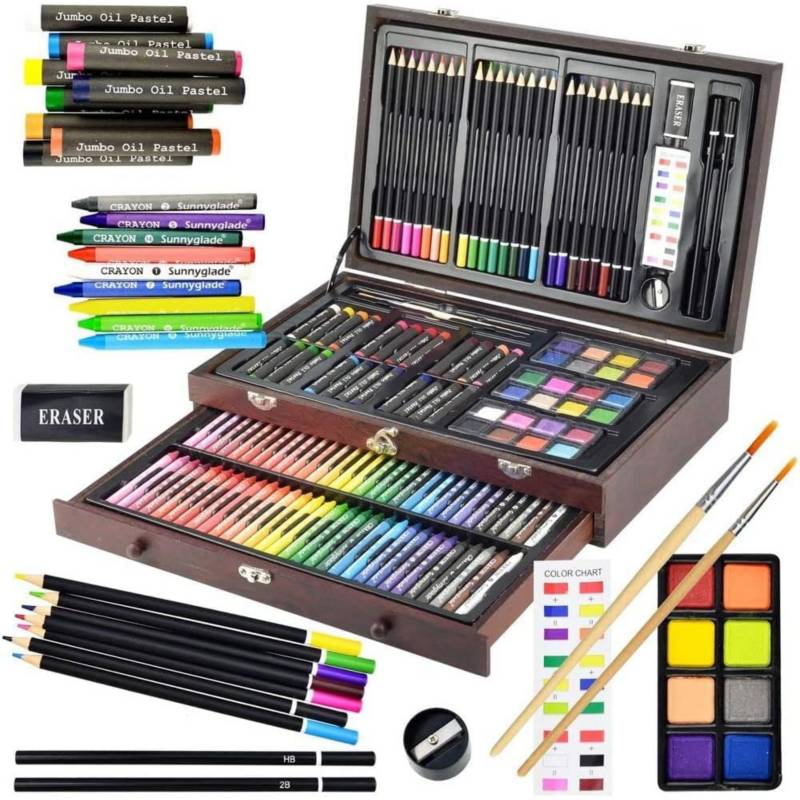 Kit De Artística Dibujo Profesional Colores Crayolas Arte SUNNY